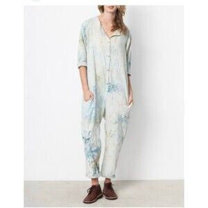 Nico Nico by Sue Tsai watercolor jumpsuit pantsuit chinese inspired sz medium